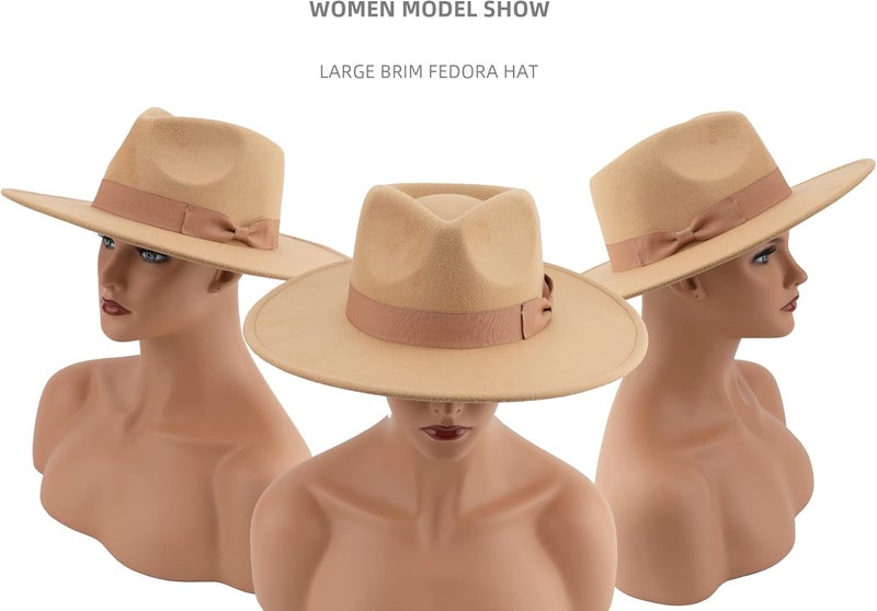Pro Celia Big Wide Brim Women Fedora Hat - Image 4