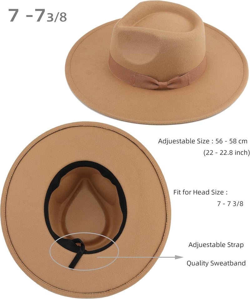 Pro Celia Big Wide Brim Women Fedora Hat - Image 3