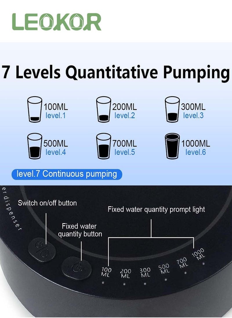 موزع زجاجة مياه على سطح المكتب، مضخة مياه كهربائية محمولة على سطح الطاولة لزجاجات مياه سعة 5-19 لتر، موزع إبريق مياه أوتوماتيكي لشحن USB بجانب السرير، المنزل، المكتب، في الهواء الطلق - pzsku/Z78E7828EBFC9ADCAC148Z/45/_/1721097150/7d087edf-c705-4230-a062-f631775e8b43