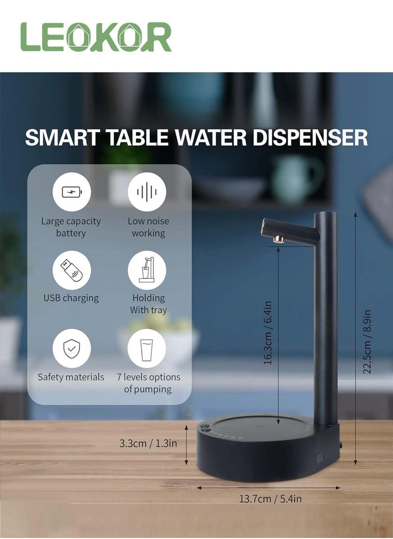 Desktop Water Bottle Dispenser, Portable Electric Water Bottle Pump Countertop for 5-19L Water Bottles, USB Charging Automatic Water Jug Dispenser for Bedside, Home, Office, Outdoor - pzsku/Z78E7828EBFC9ADCAC148Z/45/_/1721097170/f6feeb27-bad0-4ef7-8a6c-7970d14ed722