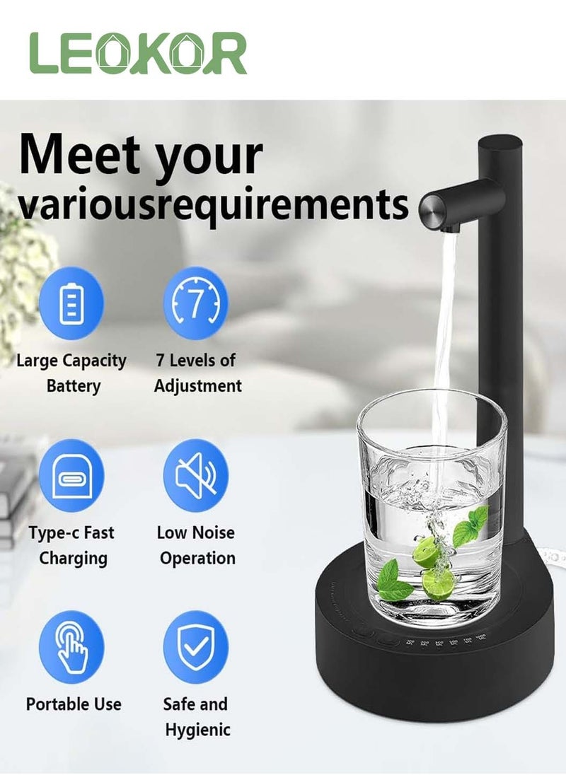 Desktop Water Bottle Dispenser, Portable Electric Water Bottle Pump Countertop for 5-19L Water Bottles, USB Charging Automatic Water Jug Dispenser for Bedside, Home, Office, Outdoor - pzsku/Z78E7828EBFC9ADCAC148Z/45/_/1721097181/a513dfa2-979c-453e-8006-622443b1557f