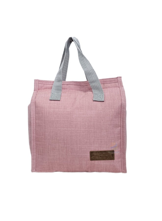 Insulated Lunch Tote Bag – Reusable Cooler Bag with Leakproof Interior, Large Capacity, Thermal Food Storage for Office, School, Picnic and Travel (Pink) - Image 2