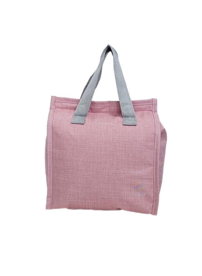 Insulated Lunch Tote Bag – Reusable Cooler Bag with Leakproof Interior, Large Capacity, Thermal Food Storage for Office, School, Picnic and Travel (Pink) - Image 5