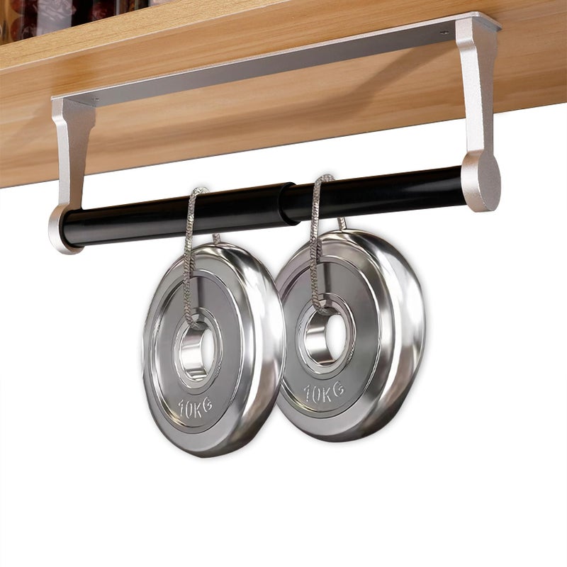 MONEER Paper Towel Holder Under Cabinet, Paper Towel Holder, Aluminum Alloy Kitchen Towel Holders, Self Adhesive Kitchen Roll Holder for Kitchen, Bathroom, Living Room (Silver) - Image 4