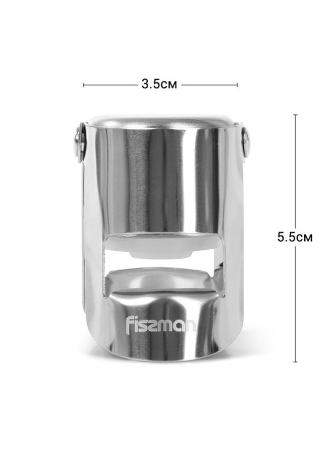 Fissman سدادة شمبانيا 5.5x4x5 سم (فولاذ مقاوم للصدأ) - Image 5