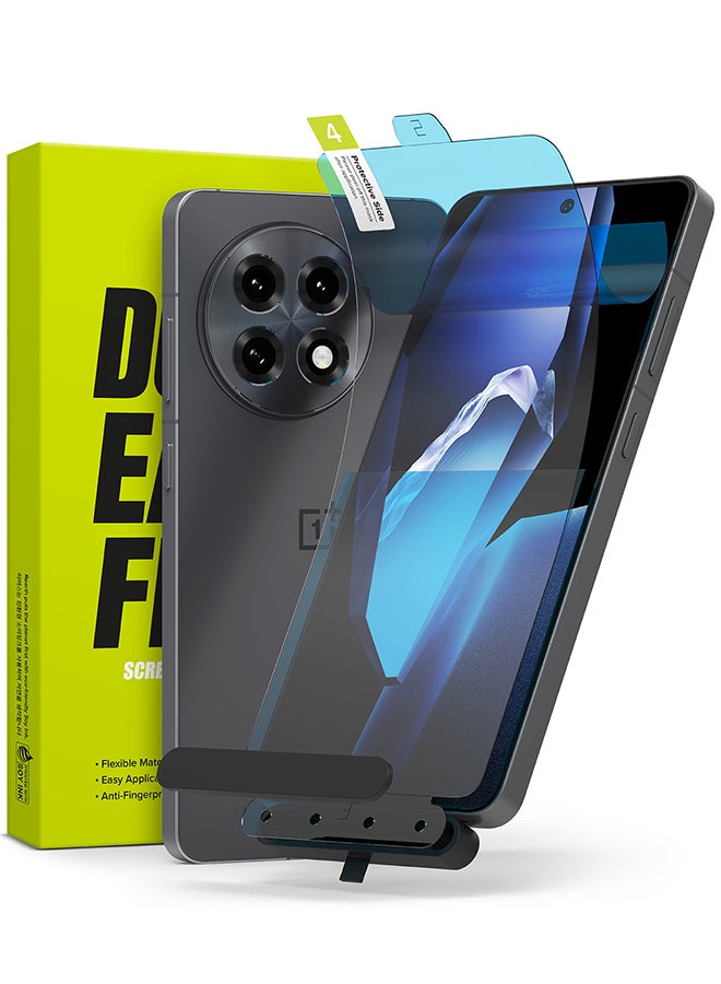Dual Easy Film For OnePlus 13R Screen Protector, Anti-Scratch Self-Healing Protection HD Quality Film with Easy Installation Tool - Pack of 2 - Clear
