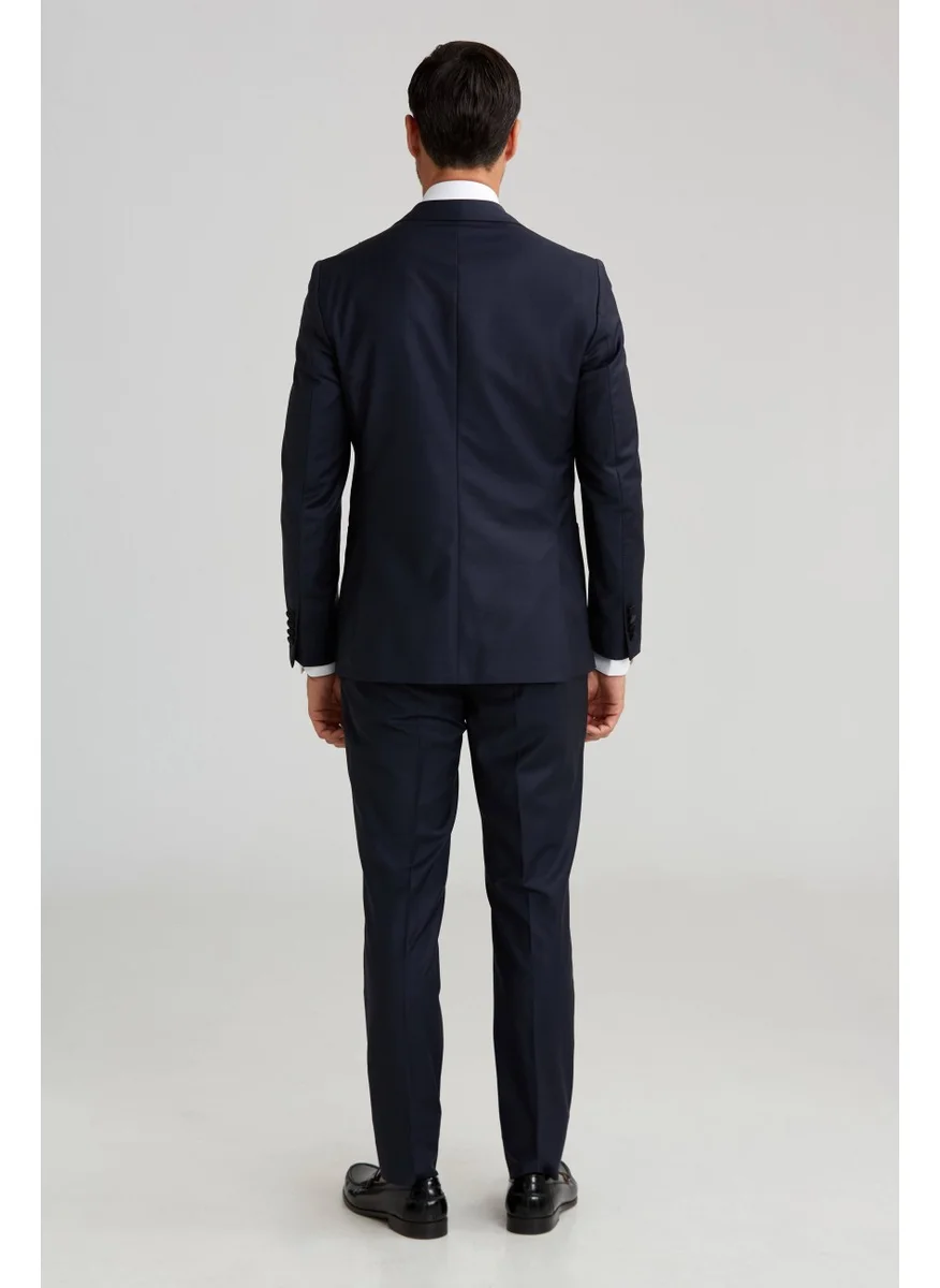 Bisse High Collar Tuxedo Navy Blue SM23Y22202_D39
