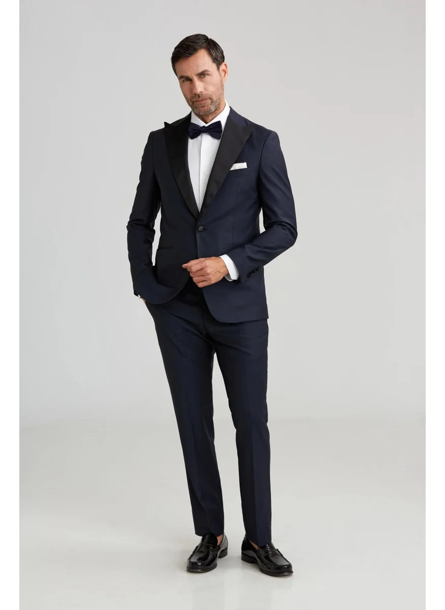 Bisse High Collar Tuxedo Navy Blue SM23Y22202_D39