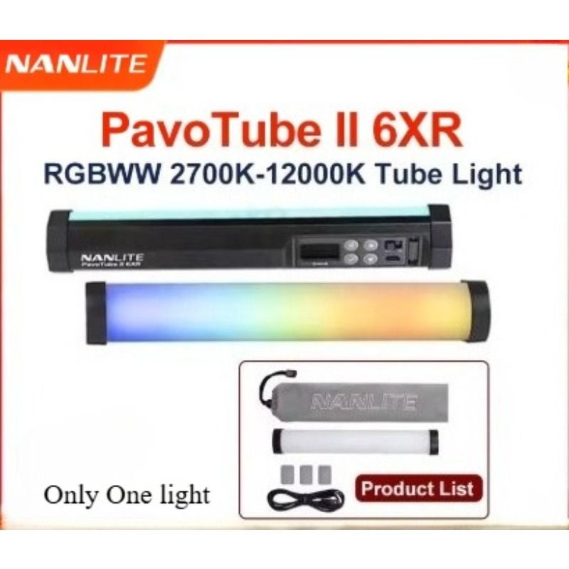 Nanlite PavoTube II 6XR Full Color RGB LED Tube Light for Photography and Video - Image 3