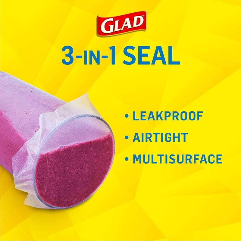 Glad Press'n Seal Food Plastic Wrap, Bulk Food Storage Wrap, Plastic Food Wrap, 70 Square Foot Roll, (Pack of 12) - 70441 - Image 2
