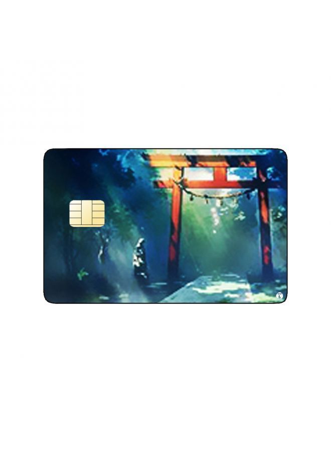 RKN PRINTED BANK CARD STICKER Beautiful Nature View Drawing - Image 2
