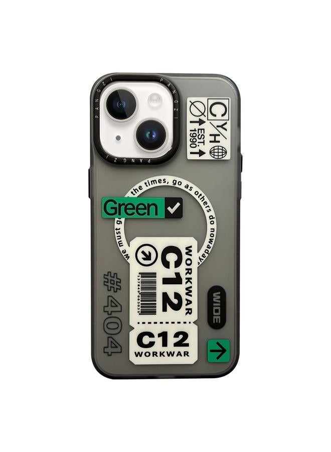 Zaboon Case For iPhone 13 Double-Layer Frosted IMD MagSafe Phone Case - Image 1