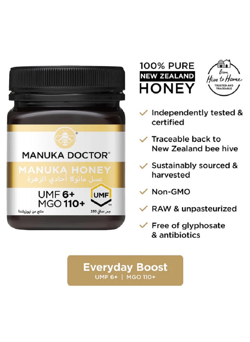Manuka Doctor UMF 6+ Monofloral Manuka Honey 250g  - Image 2