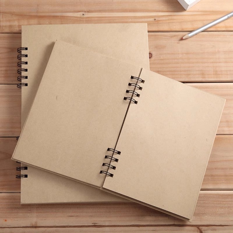 Zunjue A4/A5 Coil Glue Vintage Kraft Paper Book Sketch Sketch Book Hand-Painted Blank Kraft Painting Book - Image 2