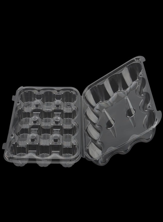 HOIGON 20 Pack Clear Cupcake Containers 12 Count, Plastic Dozen Cupcake Boxes with Dome Lid, Disposable Cupcake Carrier Holders for Display and Transport - Image 5