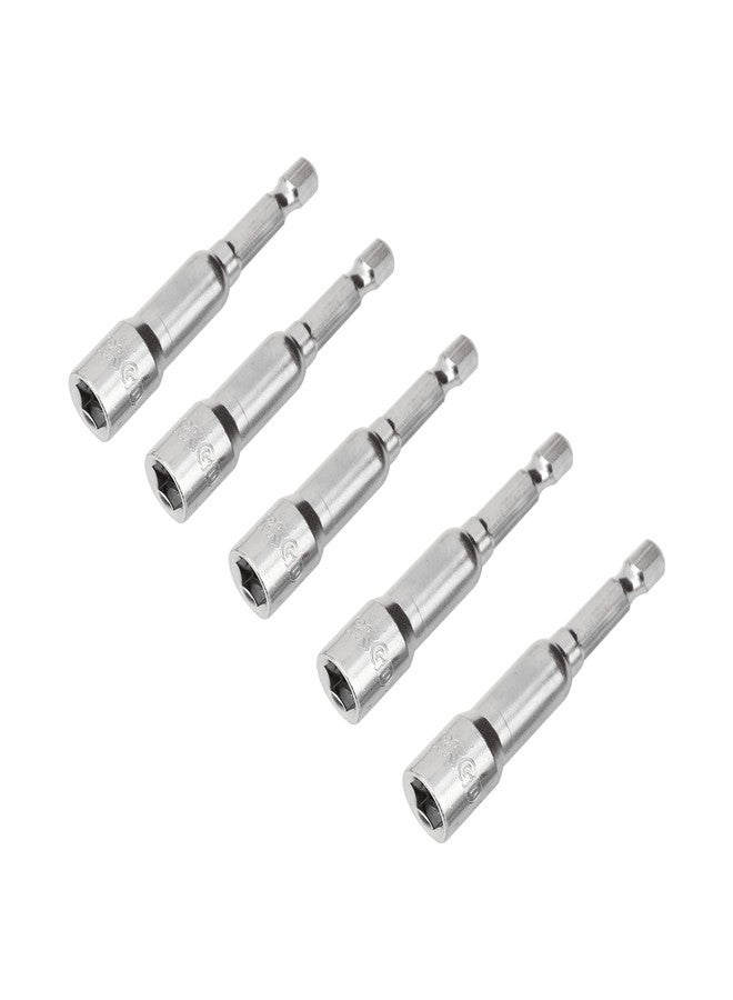 RKGD 8mm Magnetic Nut Setter Bit Set – 1/4” Hex Shank, 65mm Long, CR-V Steel | Power Drill Socket Adapter for Impact Driver & Screwdriver (Pack of 5) - Image 5