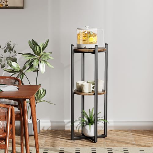 Housolution 3 Tier Water Dispenser Floor Stand, Water Jug Stand for 1-5 Gallon Water Bottles/Water Crocks, Water Stand Plant Stand Corner Shelf Stand for Small Spaces Kitchen Living Room, Rustic Brown - Image 4