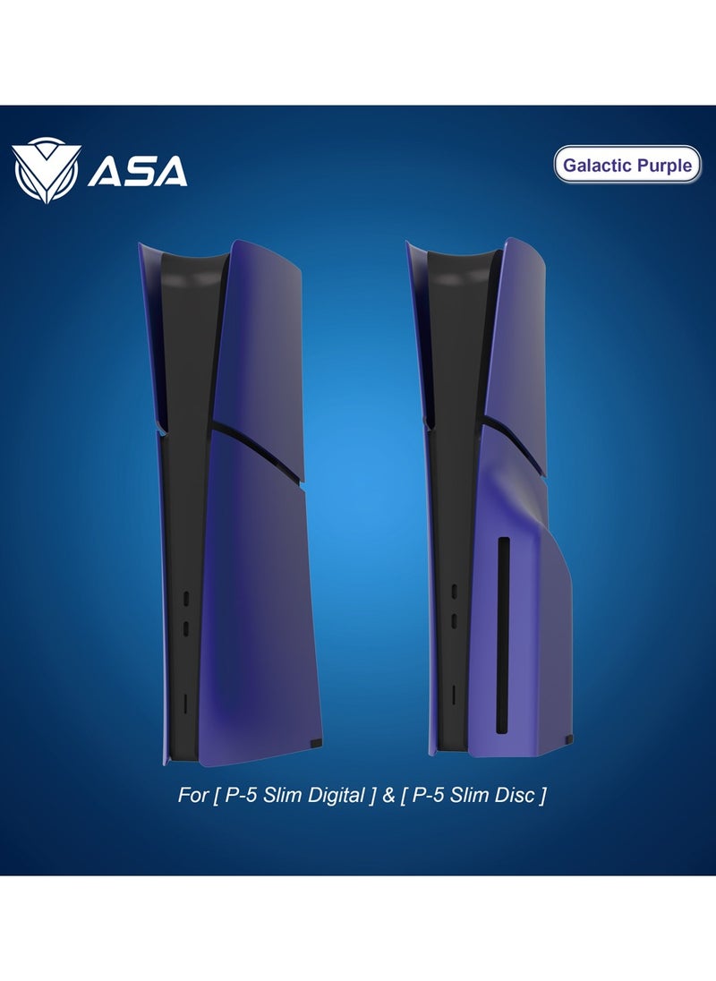 أيه أس أيه غلاف لجهاز PS5 Slim (قرص ورقمي)، غطاء ملصق كامل للجسم لجهاز Playstation 5 Slim، غطاء لجهاز PS5 Slim، غلاف بديل لجهاز PS5 Slim، لوحة غطاء واقية للوجه، سهل التركيب ومضاد للخدش والغبار  - Image 1