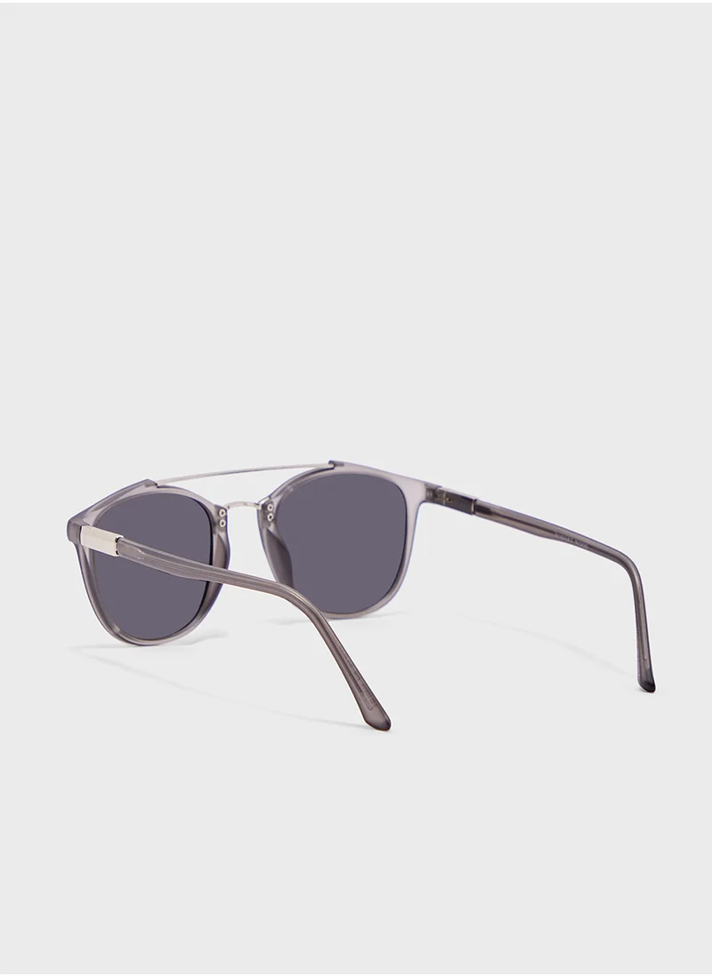 روبرت وود Polarized Lens With Spring Arms Round Sunglasses