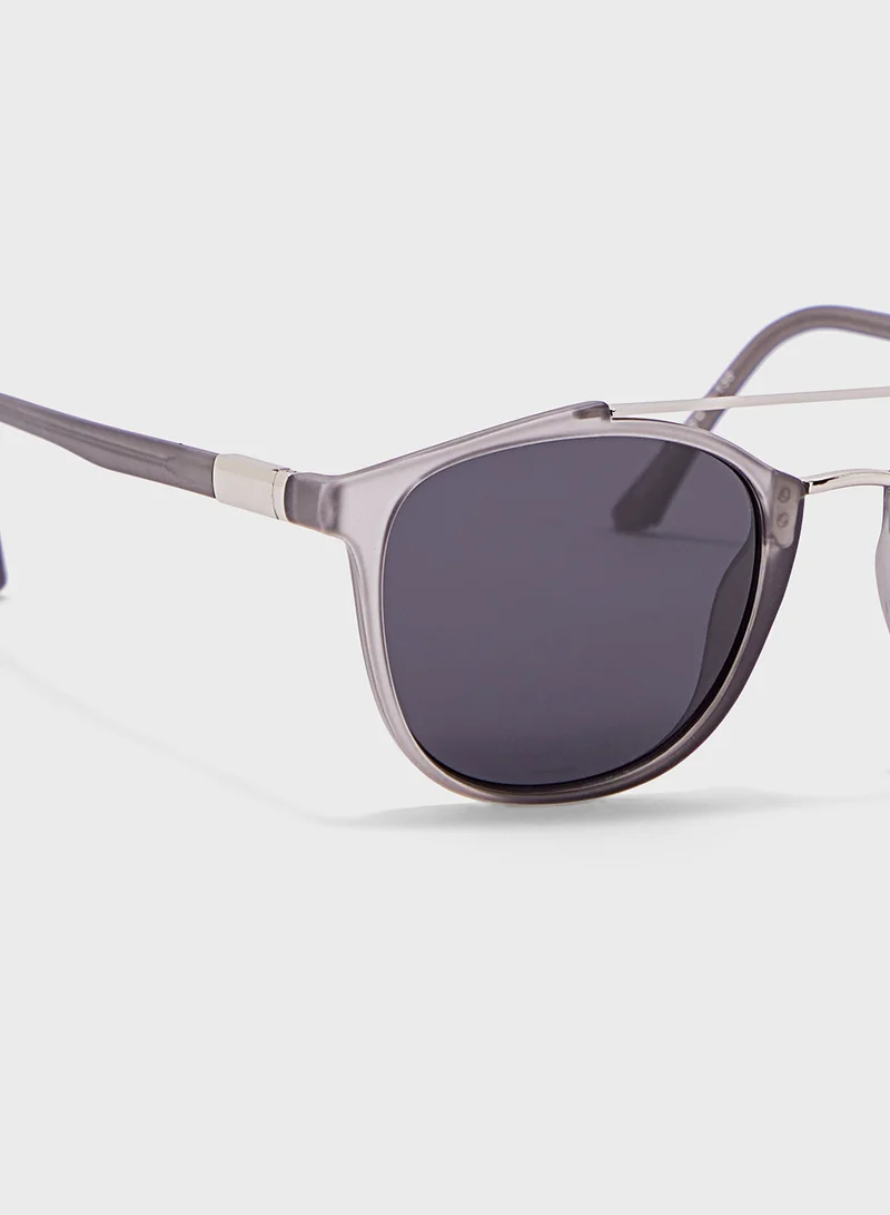 Robert Wood Polarized Lens With Spring Arms Round Sunglasses