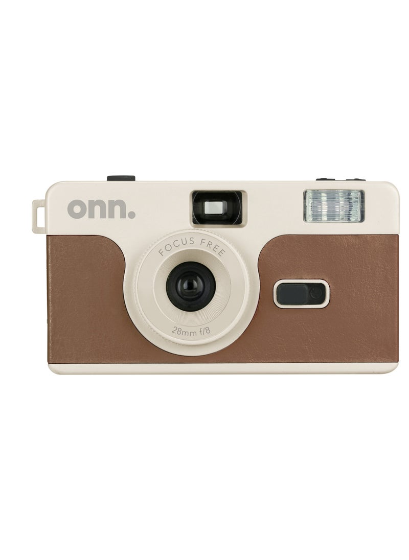 ONN 35MM Reuseable Camera with Flash - Brown Color  - Image 4