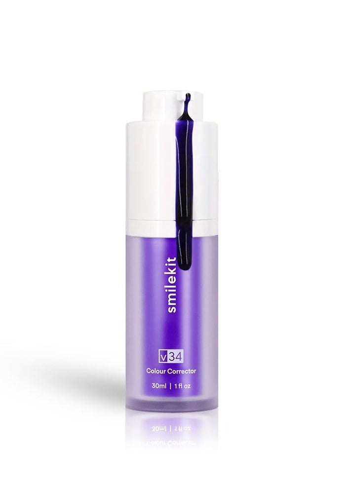 SMILEKIT v34 Purple Teeth Whitening Booster – Stain Remover & Colour Corrector | Whitening Toothpaste Alternative  - Image 1
