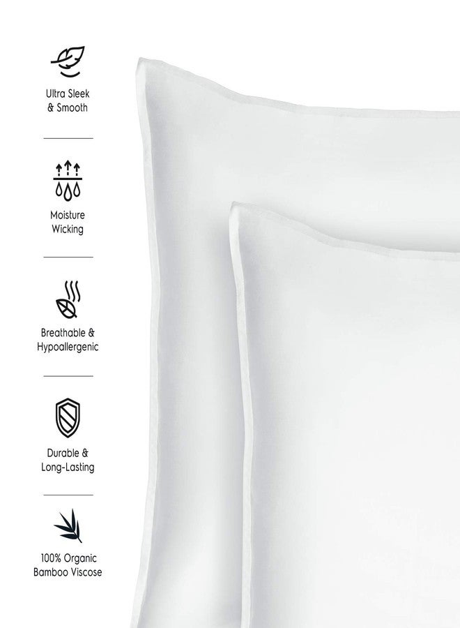 Tafts Duvet Cover Queen Size, 3 Piece Set, Pure 100% Viscose Derived from Bamboo, Luxuriously Soft, Silky Smooth and Cooling, 2 Pillowcases (Queen, Ivory White) - Image 5