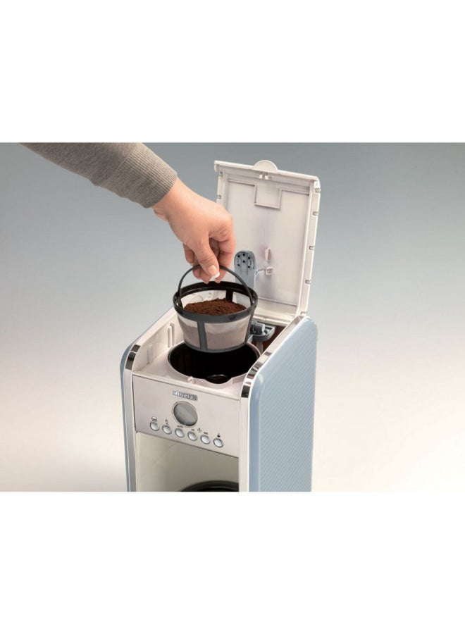 أريتي 2000W Vintage American Drip Coffee Machine Silver and Blue 2.1 Liter 00M134205ARAS 2.1 L 2000 W 00M134205ARAS Silver and Blue - Image 3