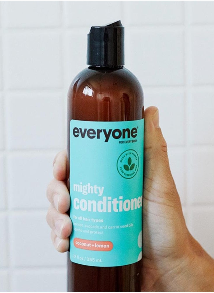 everyone for every body - Everyone Hair Care Conditioner - Coconut & Lemon Mighty, 12 fl oz Bottle, Wash & Leave In Hydrating Conditioner, Deep Moisturizing, Sulfate Free & Paraben Free - Image 1