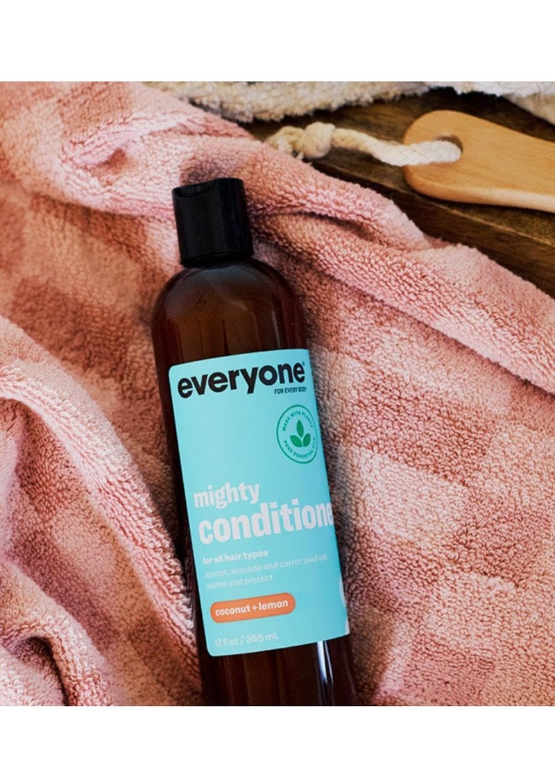 everyone for every body - Everyone Hair Care Conditioner - Coconut & Lemon Mighty, 12 fl oz Bottle, Wash & Leave In Hydrating Conditioner, Deep Moisturizing, Sulfate Free & Paraben Free - Image 1