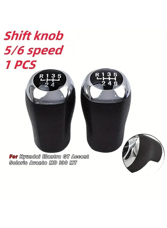 6 Speed ABS Manual Gear Shift Knob Compatible with Hyundai Elantra GT Accent Solaris Avante MD I30 MT Vehicle Upgrade Compact Size Ergonomic Grip Precision Fit - Image 1