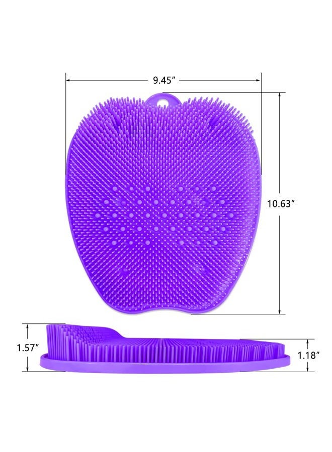 AXLOFO ® Shower Foot Scrubber Mat, XL Larger Size Foot Massager Mat with Non-Slip Suction Cups - Cleans, Exfoliationl, Massages Your Feet Without Bending, Foot Circulation & Relieve Tired Feet (purple) - Image 2