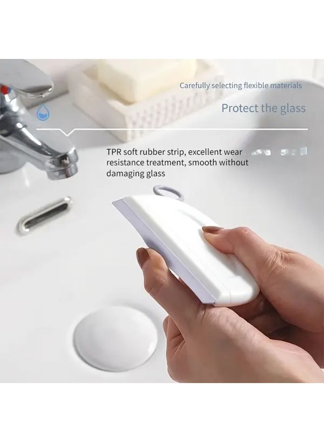 Heavy Duty Multi Purpose Squeegee with Soft Blade White Single Pack Non Scratch Cleaning Tool for Bathroom Kitchen Windows Mirrors Glass Surfaces Efficient Water Removal Streak Free Finish Ergonomic Handle Durable Plastic Home Office Commercial Use Easy Clean Maintain Shower Squeegee - Image 4