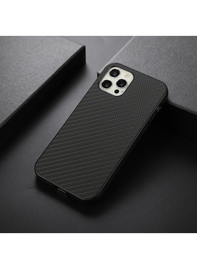 زبون جراب لهاتف iPhone 12 Pro Max مصنوع من ألياف الكربون PU + PC + TPU جراب واقٍ مقاوم للصدمات - Image 2