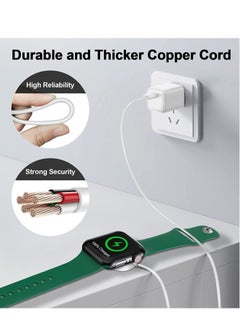ELTRAZONE 𝟐𝟎𝟐𝟐 𝐔𝐩𝐠𝐫𝐚𝐝𝐞𝐝 for Apple Watch Charger Magnetic Fast Charging Cable [Portable] Magnetic Wireless Charging Compatible with Apple Watch Series Ultra/8/7/6/SE/SE2/5/4/3/2/1-[3.3ft/1M] White  - Image 5