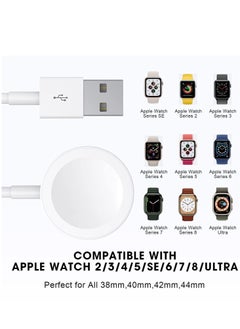 ELTRAZONE 𝟐𝟎𝟐𝟐 𝐔𝐩𝐠𝐫𝐚𝐝𝐞𝐝 for Apple Watch Charger Magnetic Fast Charging Cable [Portable] Magnetic Wireless Charging Compatible with Apple Watch Series Ultra/8/7/6/SE/SE2/5/4/3/2/1-[3.3ft/1M] White  - Image 2