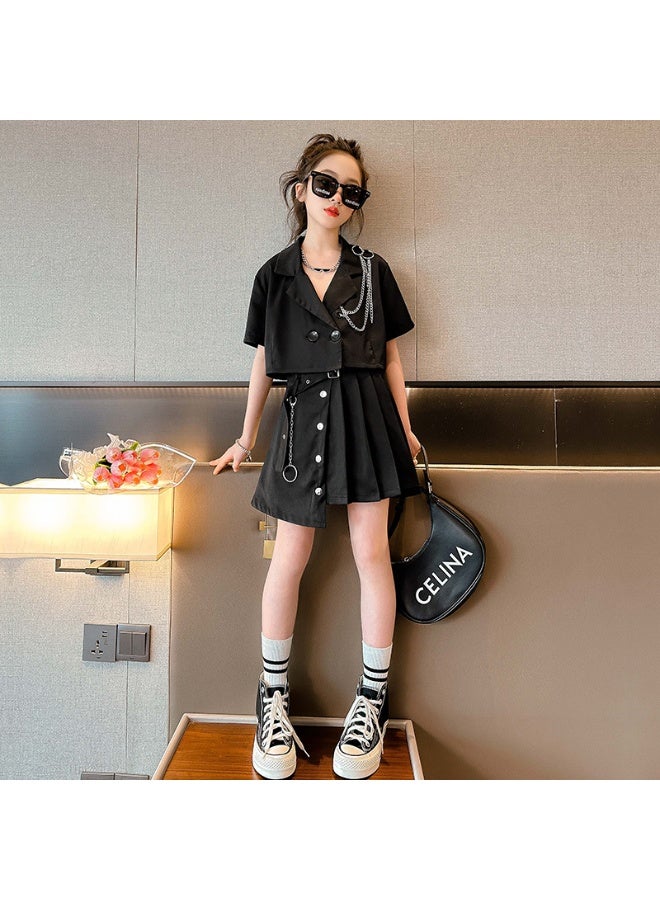 Shougu Girls' Fashionable Small Suit Set - Image 1