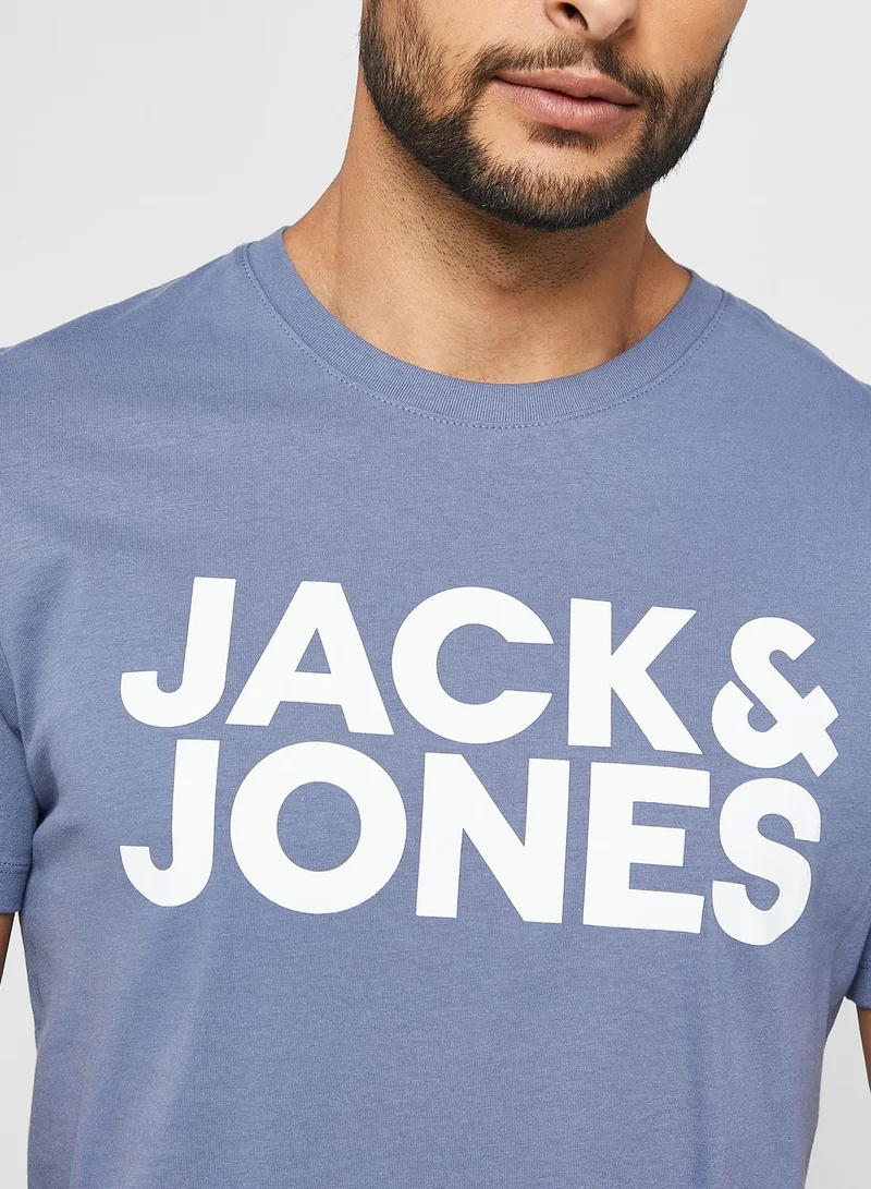 JACK & JONES Logo Crew Neck T-Shirt