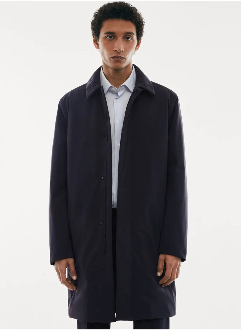 مانجو مان Water-Repellent Trench Coat