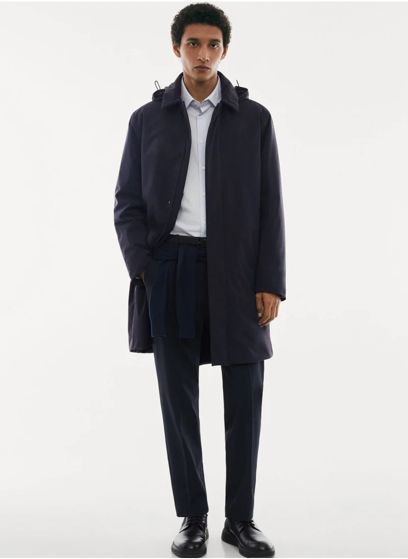 مانجو مان Water-Repellent Trench Coat