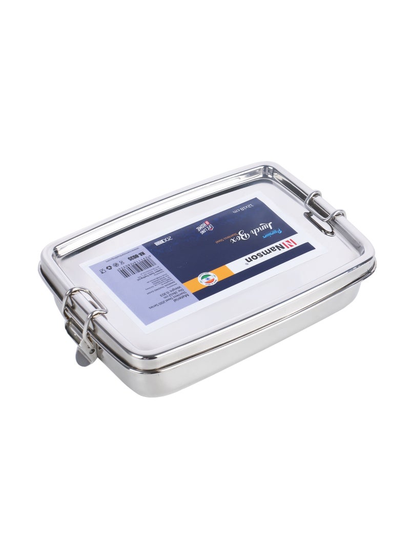 NAMSON NAMSON S/STEEL LUNCH BOX 12X18CM NA-8035 – Premium Stainless Steel | Durable & Easy to Clean | Everyday Kitchen Essential - Image 1