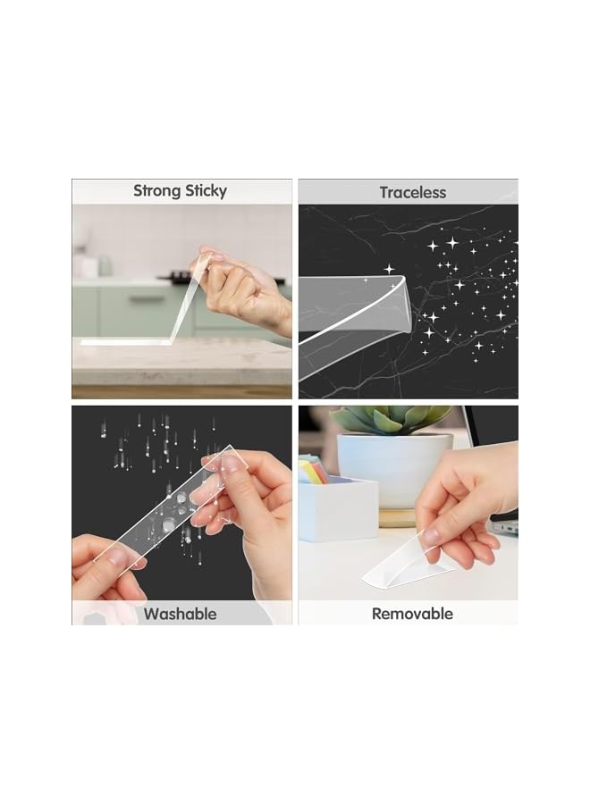 promass Double Sided Tape Heavy Duty, Waterproof Acrylic Double Sided Adhesive Clear Tape, Removable Sticky Tape for Walls/Carpet/Wood(3M x 3CM x 2MM) - Image 3
