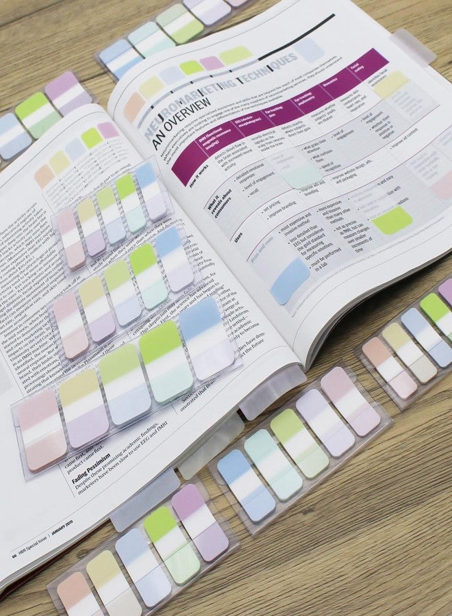 Andoca Tabs Flags Assorted Colors, 0.98 x 1.71 Inch Sticky Tabs, Easy to Post, 4 On-The-Go Dispensers/Pack, 400 Pages Total - Image 4