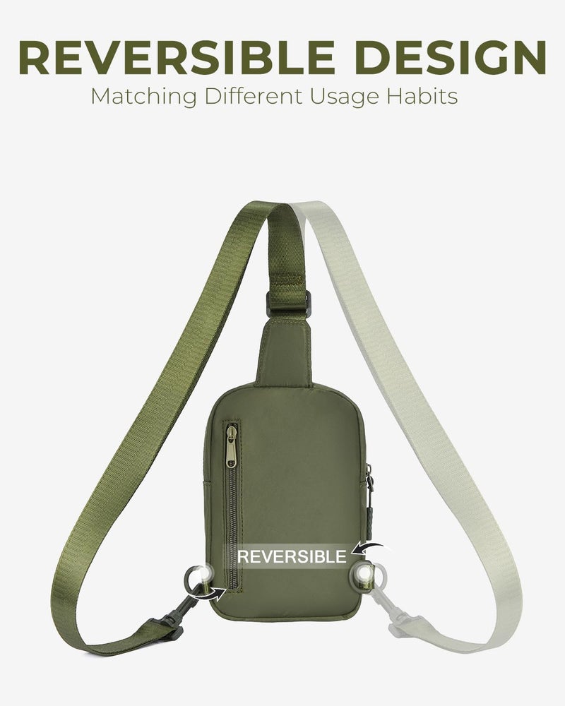 CHOLISS Sling Bag for Women and Men, Small Crossbody Bags for Women and Men Trendy, Fanny Packs Chest Bag with Extended Strap - Image 3