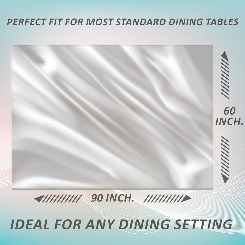 Kuber Industries Dining Table cover 6 Seater|Transparent Dining Table Cover|Table Cover for Home D?cor| - Image 3