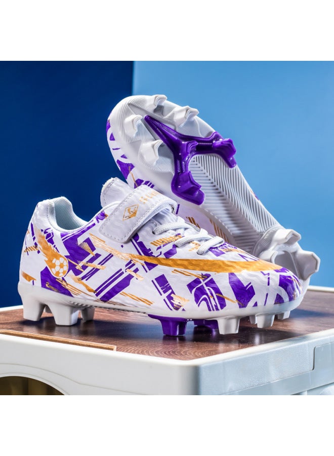 High-top Studded Soccer Shoes For Men, Women, And Youth, Breathable Anti-slip Training Shoes, Long Studs Professional Match Football Boots