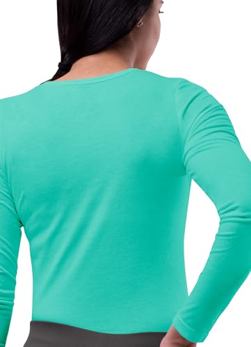 Sivvan Scrubs for Women - Long Sleeve Comfort Underscrub Tee - S8500 - Sea Glass - S - Image 2