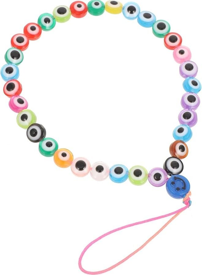 Bohemian Rainbow Evil Eye Beaded Phone Lanyard Wrist Strap for Smartphones and Cameras - Image 2