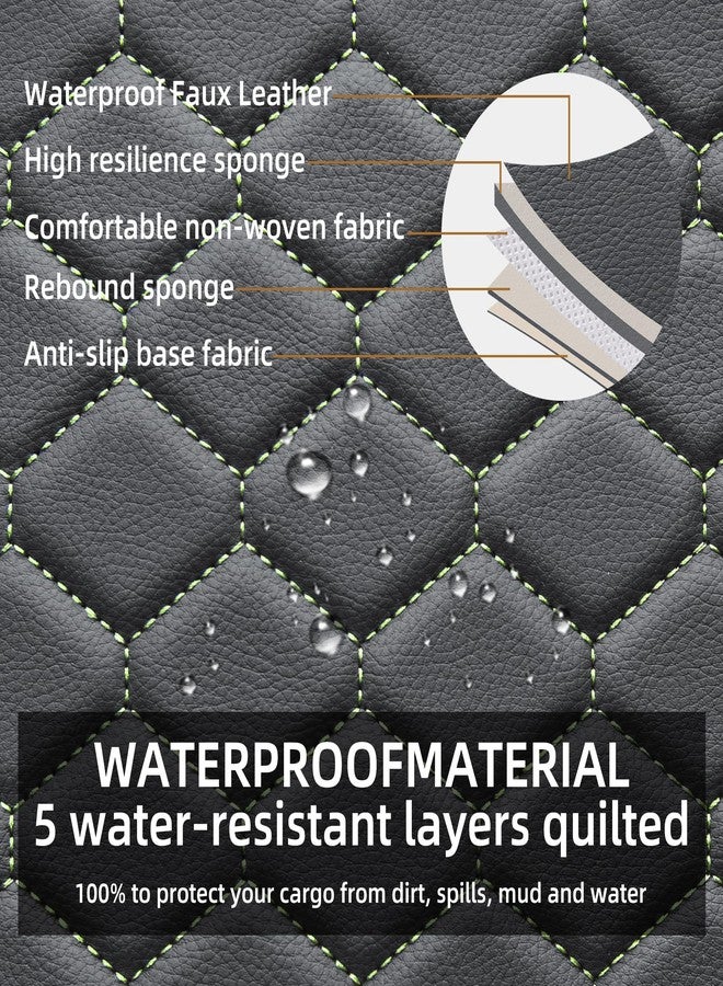 Elantrip 2PCs Front Car Seat Covers Leather Car Seat Protector Universal fit for Most Cars SUVs and Trucks Water Proof Seat Protector Black and Green - Image 3