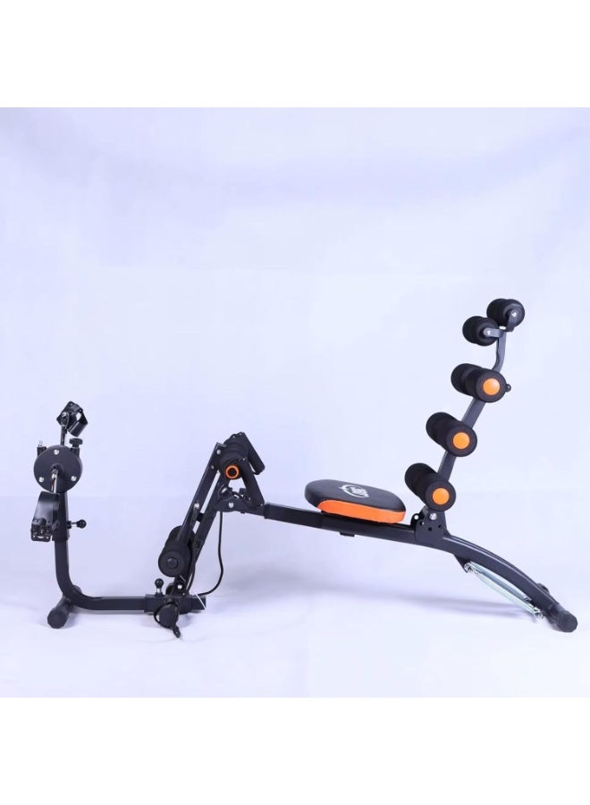 سبورت كيو جهاز تمرين متكامل للبطن والظهر والذراعين مع دواسات أب ستب 360 متعدد الوظائف لتمارين البطن + الدراجة و مقعد مرن بوسادات حماية – مقاومات شد و مناسب للتخسيس وبناء العضلات للمنزل - Image 2